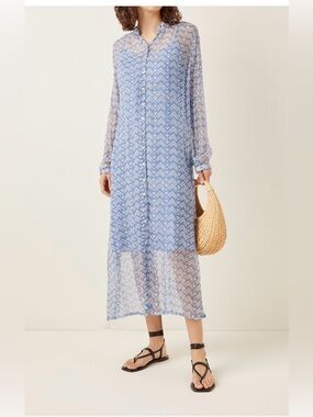 Cloe Cassandro Andrea silk chiffon shirt dress